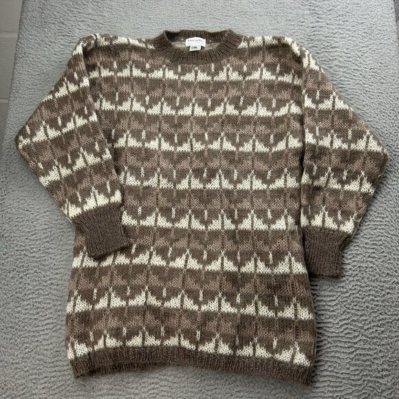 Christian Dior Mohair Wool Pullover Sweater Women’s Brown Size Medium - Picture 1 of 7